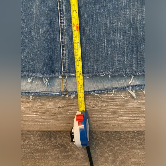 🔥5 FOR $45🔥 Wilfred Free Denim Raw Hem A Line Mini Skirt Size 0 - Picture 5 of 5